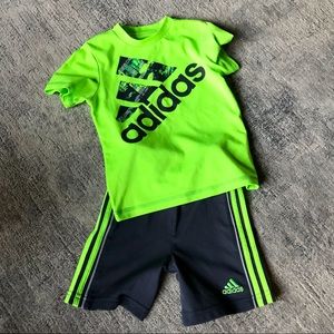 Adidas Boy Tee and Shorts Outfit - 24 months